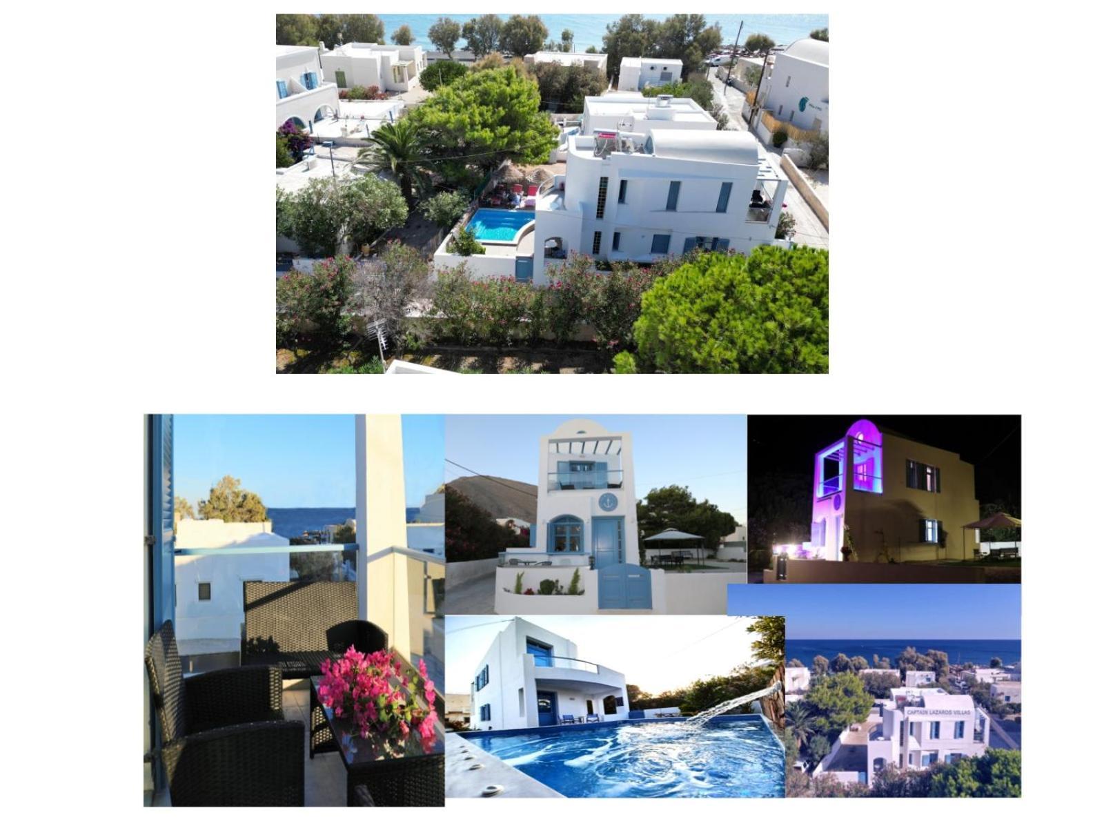 Located By The Sea One Beachfront Private Captain Lazaros Pool Villa With Loft In 750Sqm Spacious Private Plot-Jacuzzi-Sunrelax-Furnished Terace-Gazebo-Private Parking,Sleep 3 Adults And 2 Children, Just Steps From The Black Beach-Seaview Perissa  Buitenkant foto