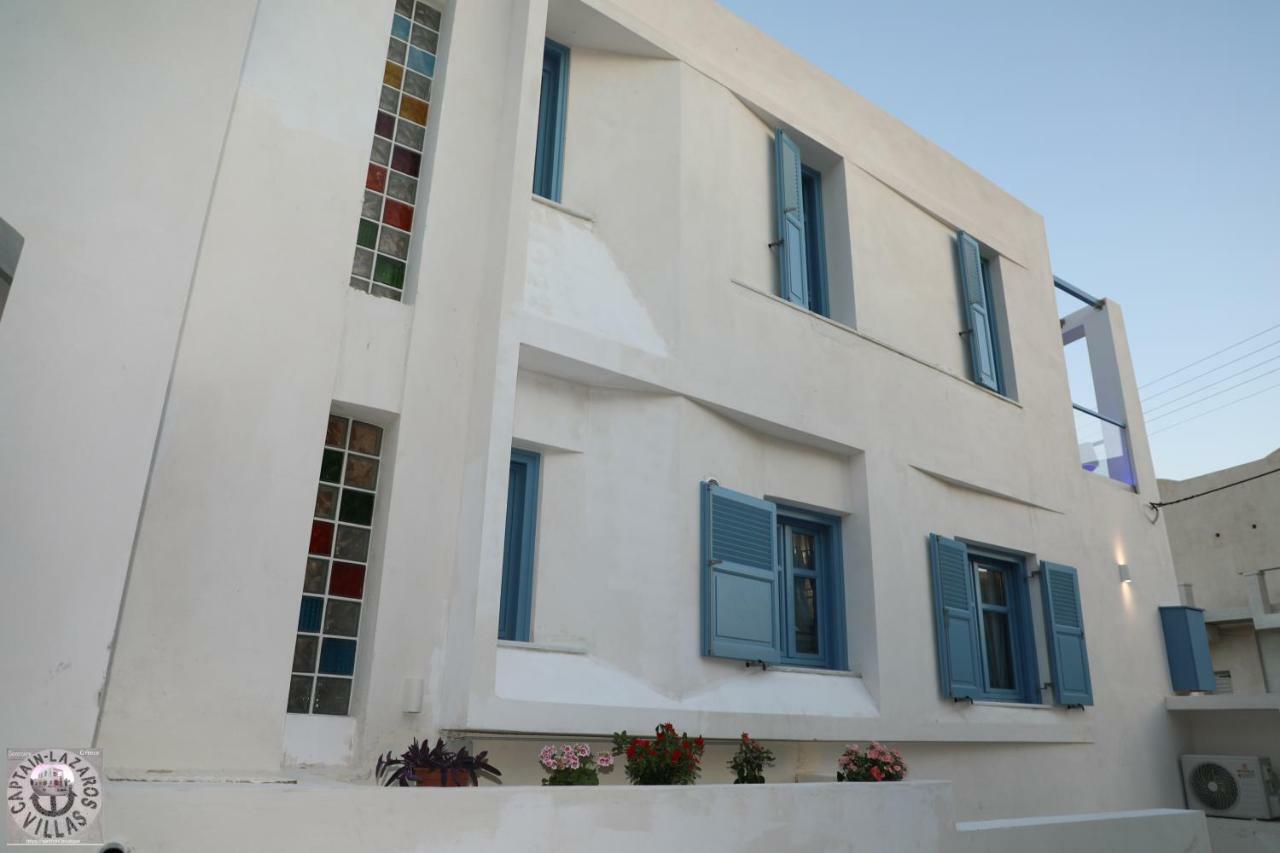 Located By The Sea One Beachfront Private Captain Lazaros Pool Villa With Loft In 750Sqm Spacious Private Plot-Jacuzzi-Sunrelax-Furnished Terace-Gazebo-Private Parking,Sleep 3 Adults And 2 Children, Just Steps From The Black Beach-Seaview Perissa  Buitenkant foto